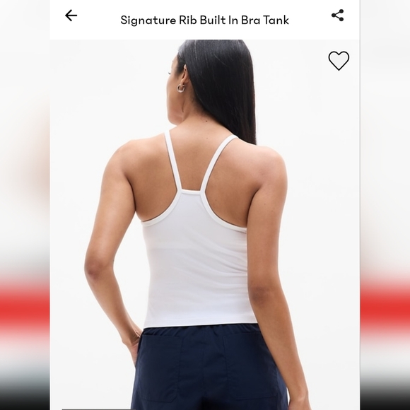 Athleta White Ribbed Tank Top - Picture 2 of 8